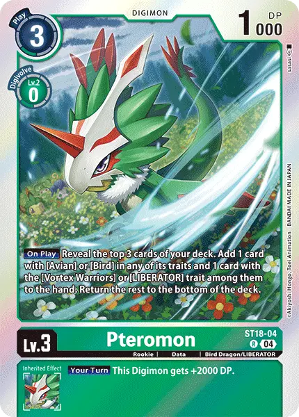 Digimon TCG Card 'ST18-004' 'Pteromon'