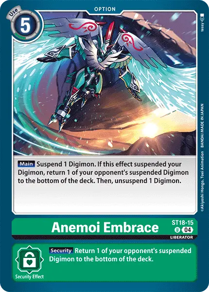 Digimon TCG Card ST18-15 Anemoi Embrace