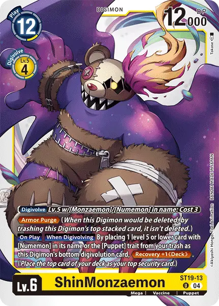 Digimon TCG Card 'ST19-013' 'ShinMonzaemon'