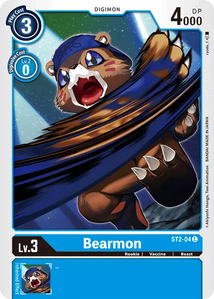 Digimon TCG Card 'ST2-004' 'Bearmon'