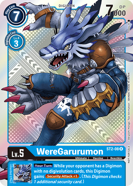 Digimon TCG Card 'ST2-008_P1' 'WereGarurumon'