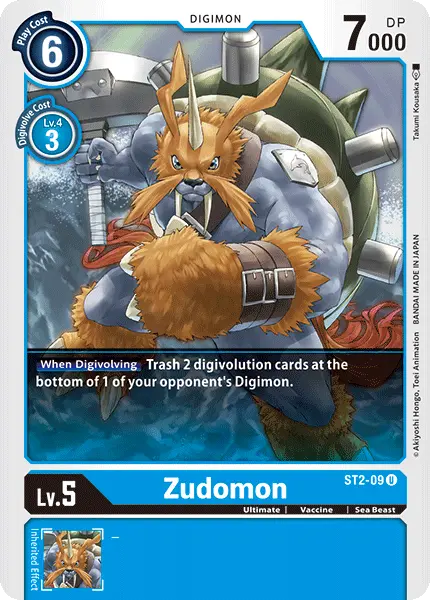 Digimon TCG Card 'ST2-009' 'Zudomon'