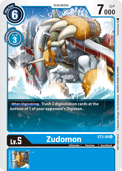 Digimon TCG Card 'ST2-009_P1' 'Zudomon'