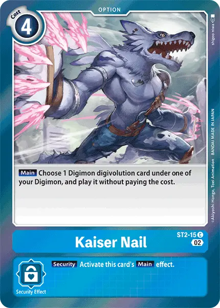 Digimon TCG Card ST2-15_P1 Kaiser Nail