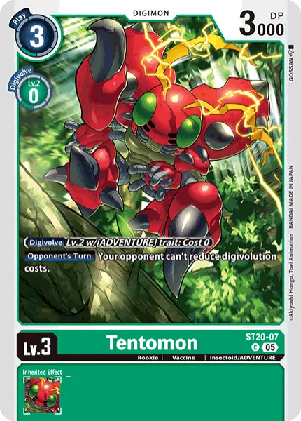 Digimon TCG Card 'ST20-007' 'Tentomon'