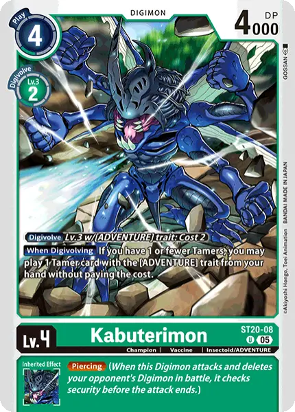 Digimon TCG Card 'ST20-008' 'Kabuterimon'