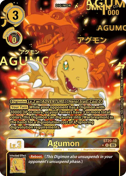 Digimon TCG Card 'ST20-010_P1' 'Agumon'