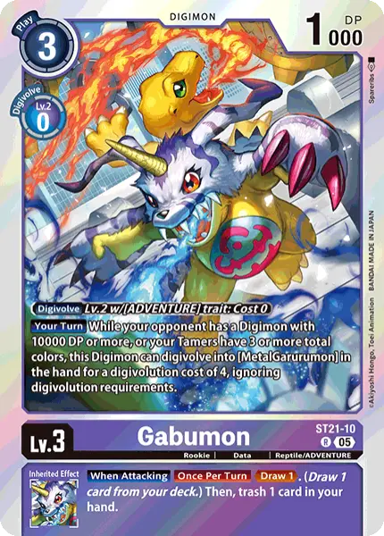 Digimon TCG Card 'ST21-010' 'Gabumon'