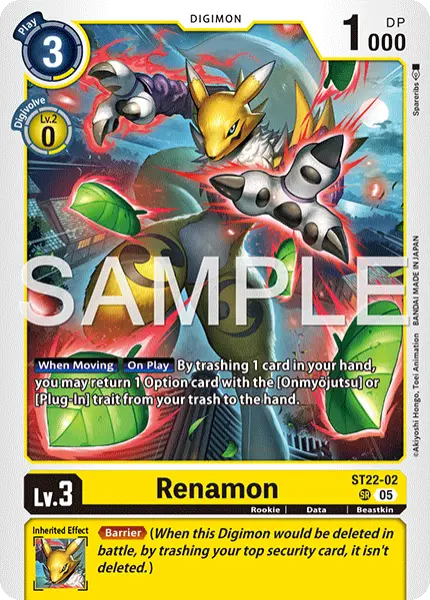 Digimon TCG Card 'ST22-002' 'Renamon'