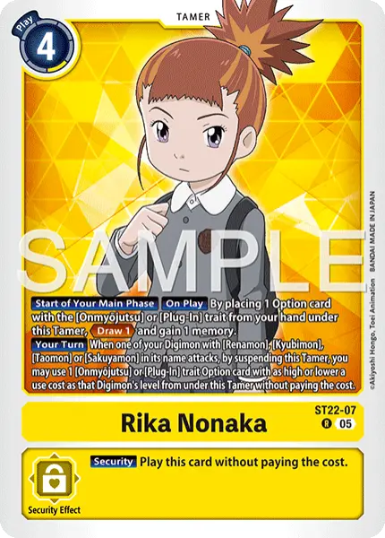 Digimon TCG Card 'ST22-007' 'Rika Nonaka'