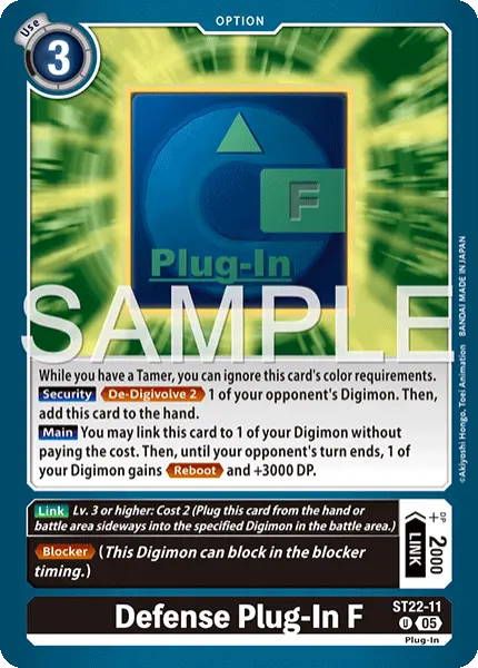 Digimon TCG Card 'ST22-011' 'Defense Plug-In F'