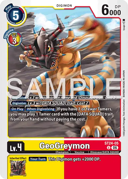 Digimon TCG Card 'ST24-005' 'GeoGreymon'