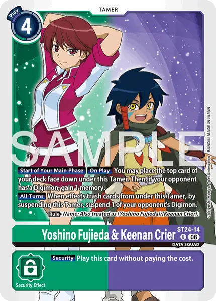 Digimon TCG Card 'ST24-014' 'Yoshino Fujieda & Keenan Crier'