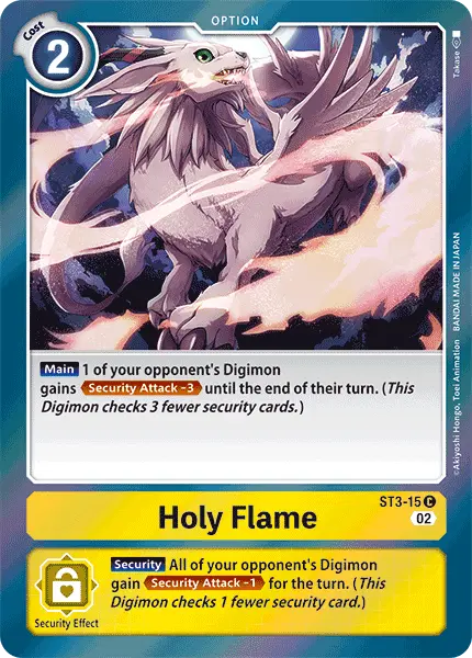 Digimon TCG Card 'ST3-015_P1' 'Holy Flame'