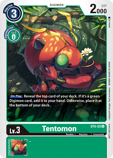 Digimon TCG Card ST4-03_P1 Tentomon