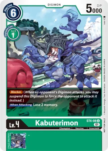 Digimon TCG Card ST4-08_P4 Kabuterimon