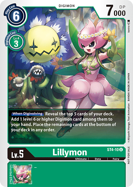 Digimon TCG Card ST4-10_P1 Lillymon