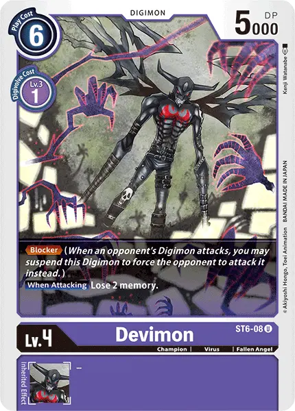 Digimon TCG Card 'ST6-008' 'Devimon'