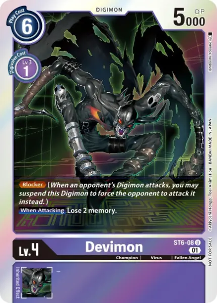 Digimon TCG Card ST6-08_P1 Devimon