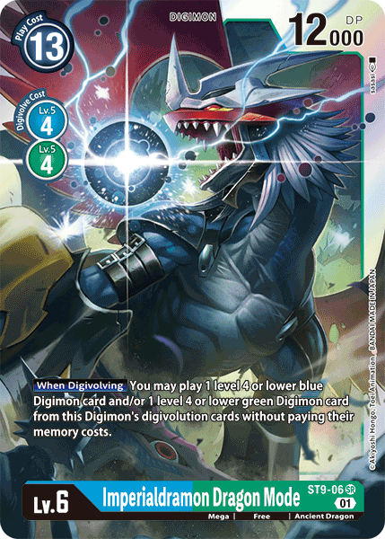 Deck BT8 Imperialdramon with preview of card ST9-006